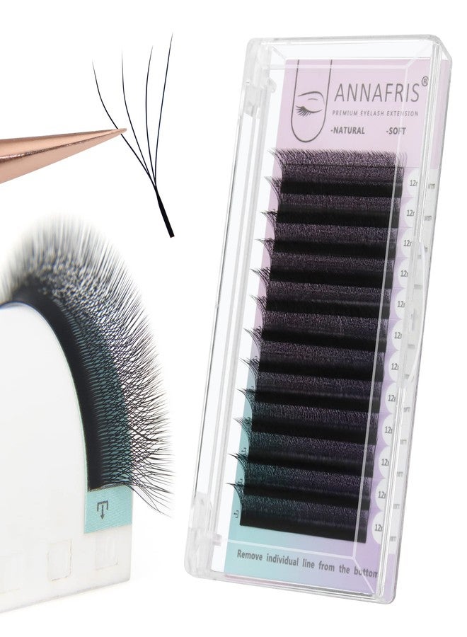 ANNAFRIS 4D Premade Fan W Shape Eyelash Extensions 0.07 D Curl 8mm Volume Self Fanning False Lashes Makeup Supplies Professional Use Lash Extension(0.07 D, 8mm) - Image 1